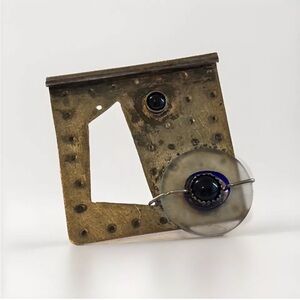 Vintage Brutalist Metalwork Brooch